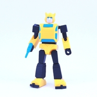 Small ARTICULATED G1 BUMBLEBEE - NO SUPPORT 3D Printing 250028
