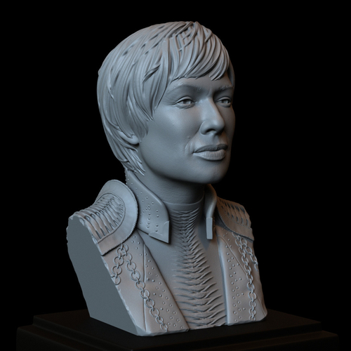 Cersei Lannister of Game of Thrones, portrait, bust, 200 mm tall 3D Print 250097 Cersei Lannister of Game of Thrones, portrait, bust, 200 mm tall 3D Print 250097