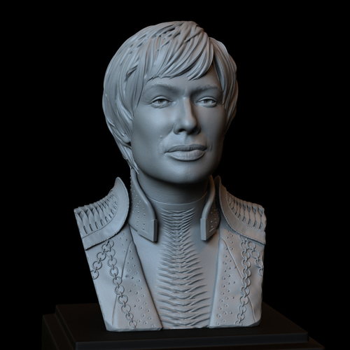 Cersei Lannister of Game of Thrones, portrait, bust, 200 mm tall 3D Print 250098 Cersei Lannister of Game of Thrones, portrait, bust, 200 mm tall 3D Print 250098