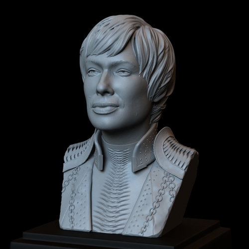 Cersei Lannister of Game of Thrones, portrait, bust, 200 mm tall 3D Print 250099 Cersei Lannister of Game of Thrones, portrait, bust, 200 mm tall 3D Print 250099