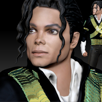 Small Michael Jackson History Figurine 3D Printing 250446