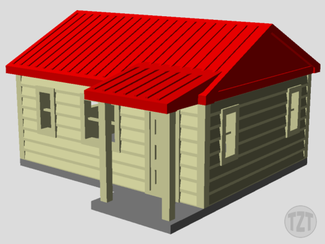 Log Cabin Model 3D Print 250469
