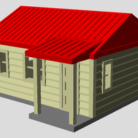 Small Log Cabin Model 3D Printing 250469