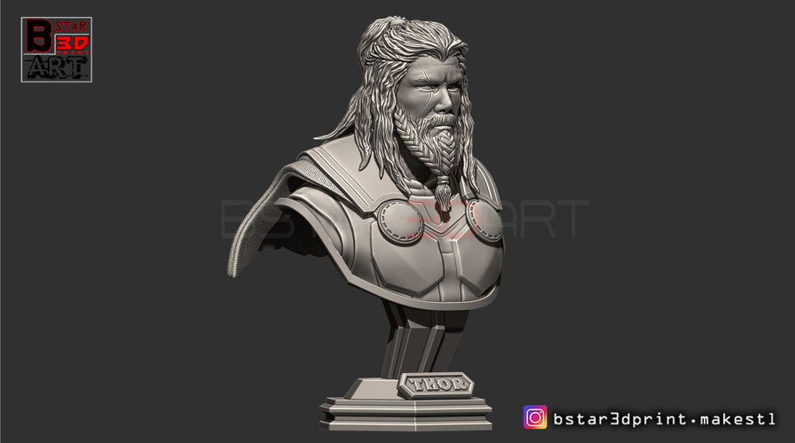 Thor Bust Avenger bust - 2 Heads - Infinity war - Endgame  3D Print 250578
