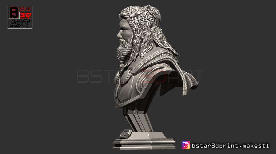 Thor Bust Avenger bust - 2 Heads - Infinity war - Endgame  3D Print 250580