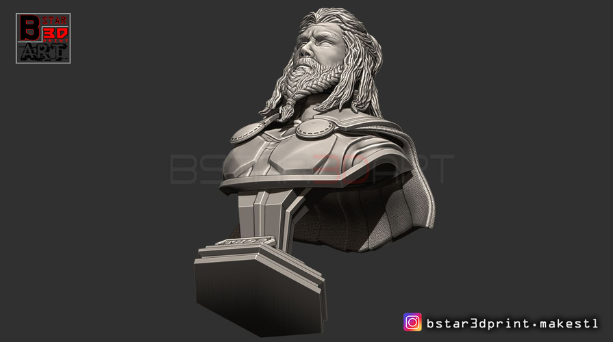 Thor Bust Avenger bust - 2 Heads - Infinity war - Endgame  3D Print 250585
