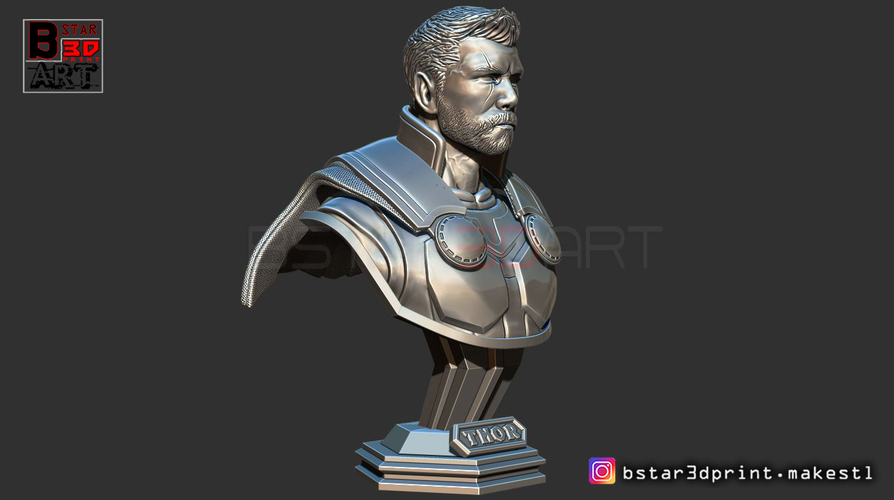 Thor Bust Avenger bust - 2 Heads - Infinity war - Endgame  3D Print 250592