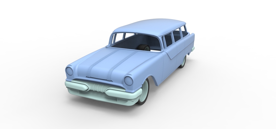 Diecast shell and wheels Pontiac Chieftain 1955 Scale 1 to 24 3D Print 250670 Diecast shell and wheels Pontiac Chieftain 1955 Scale 1 to 24 3D Print 250670