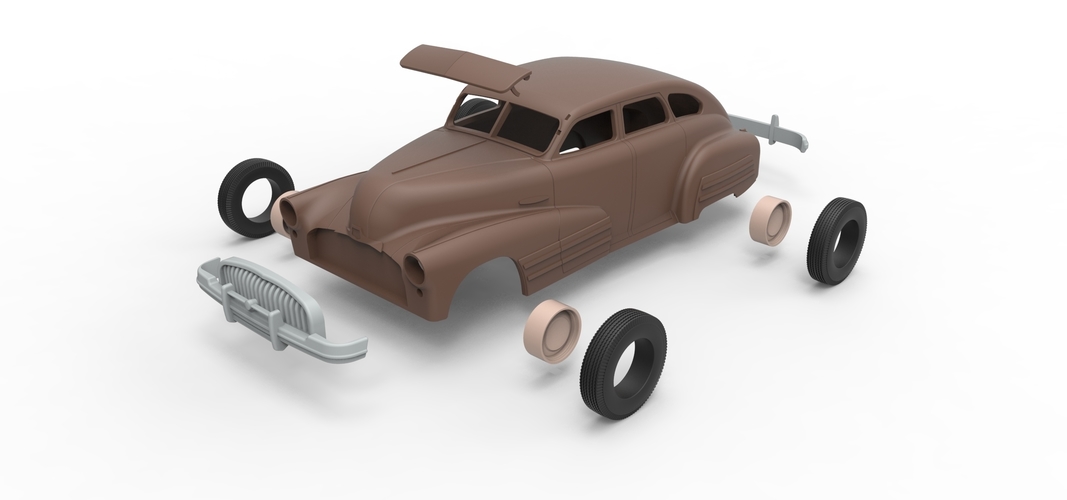 Diecast shell and wheels Buick Scale 1 to 24 3D Print 250708 Diecast shell and wheels Buick Scale 1 to 24 3D Print 250708