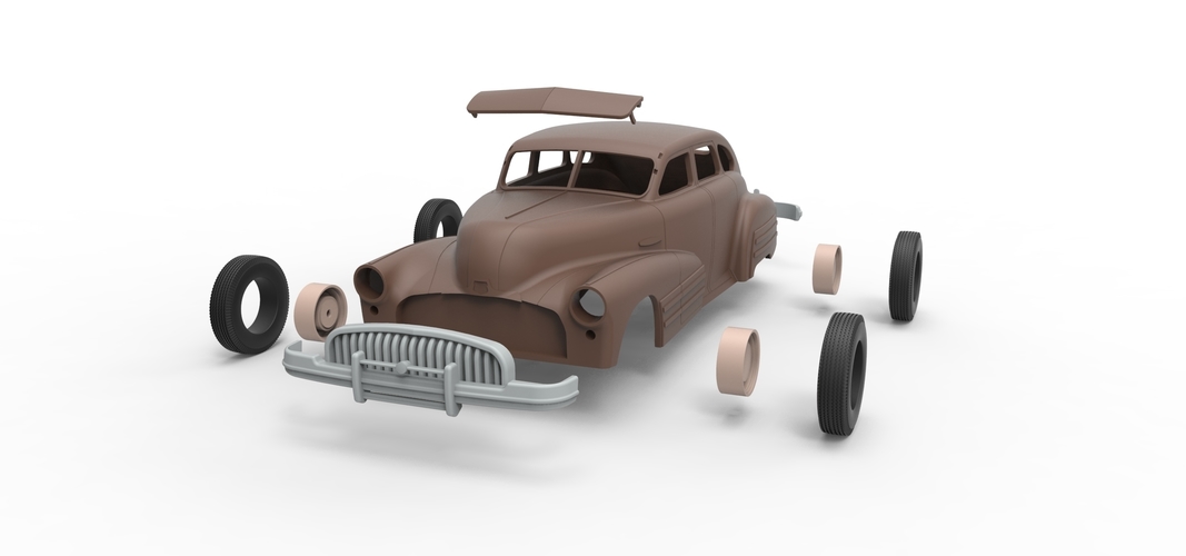 Diecast shell and wheels Buick Scale 1 to 24 3D Print 250709 Diecast shell and wheels Buick Scale 1 to 24 3D Print 250709