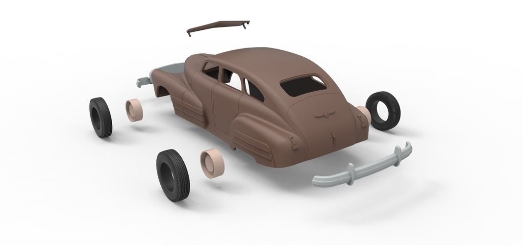 Diecast shell and wheels Buick Scale 1 to 24 3D Print 250710 Diecast shell and wheels Buick Scale 1 to 24 3D Print 250710
