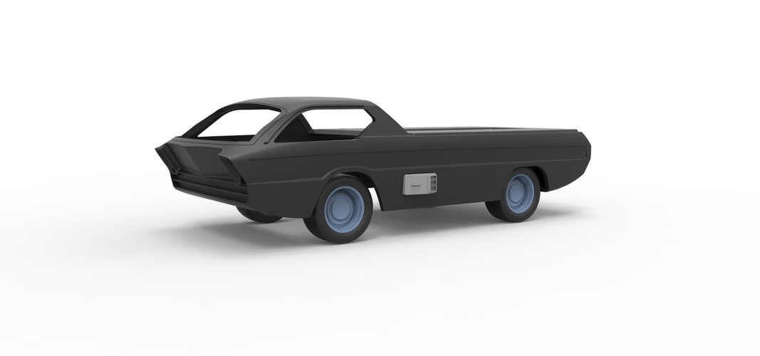 Diecast shell and wheels model Dodge Deora Scale 1 to 24 3D Print 250712 Diecast shell and wheels model Dodge Deora Scale 1 to 24 3D Print 250712