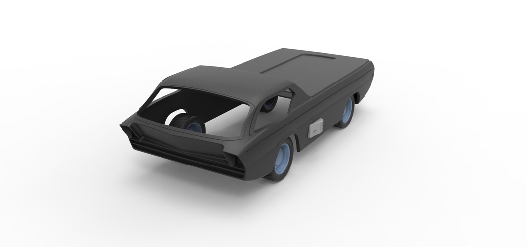 Diecast shell and wheels model Dodge Deora Scale 1 to 24 3D Print 250713 Diecast shell and wheels model Dodge Deora Scale 1 to 24 3D Print 250713