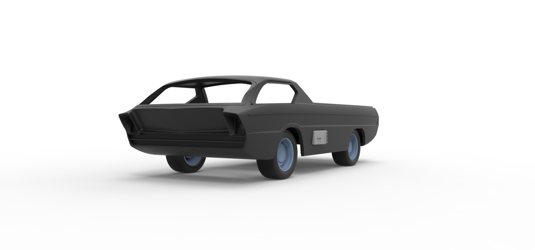 Diecast shell and wheels model Dodge Deora Scale 1 to 24 3D Print 250714 Diecast shell and wheels model Dodge Deora Scale 1 to 24 3D Print 250714