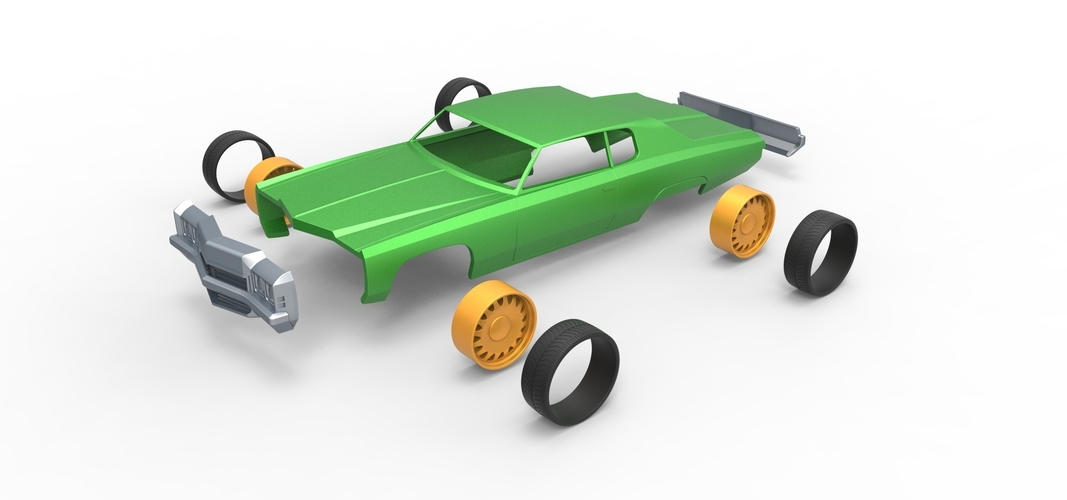 Diecast shell and wheels Impala Scale 1 to 24 3D Print 250809 Diecast shell and wheels Impala Scale 1 to 24 3D Print 250809