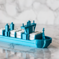Small Container Ship 3D Printing 250910