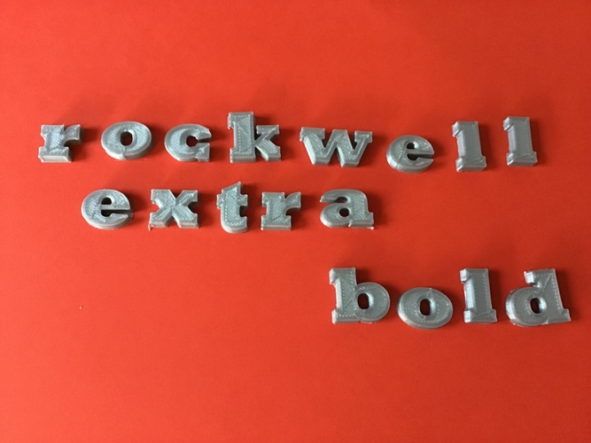 ROCKWELL EXTRA BOLD font uppercase and lowercase 3D letters 3D Print 250937 ROCKWELL EXTRA BOLD font uppercase and lowercase 3D letters 3D Print 250937