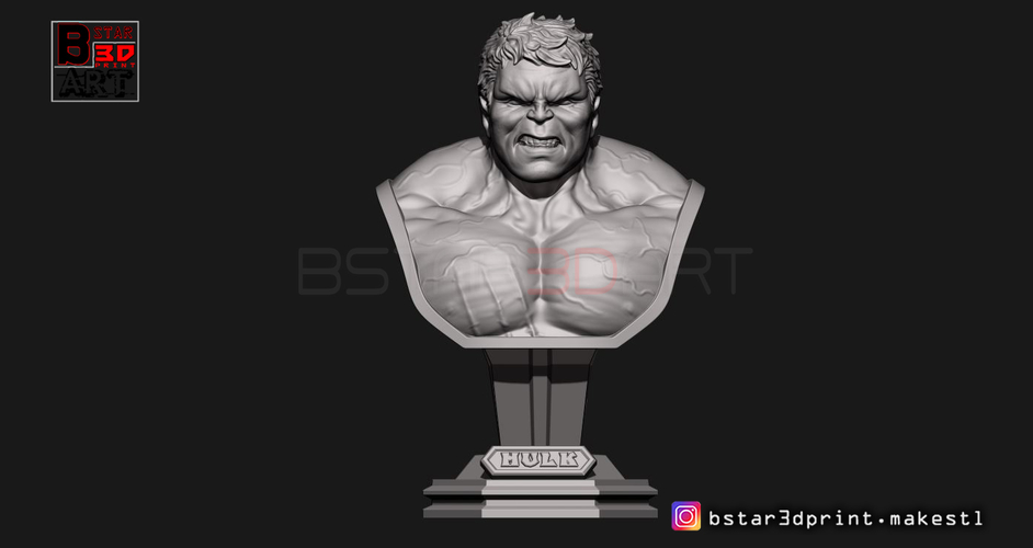 Hulk Bust - Avenger 4 - from Marvel 3D Print 251603