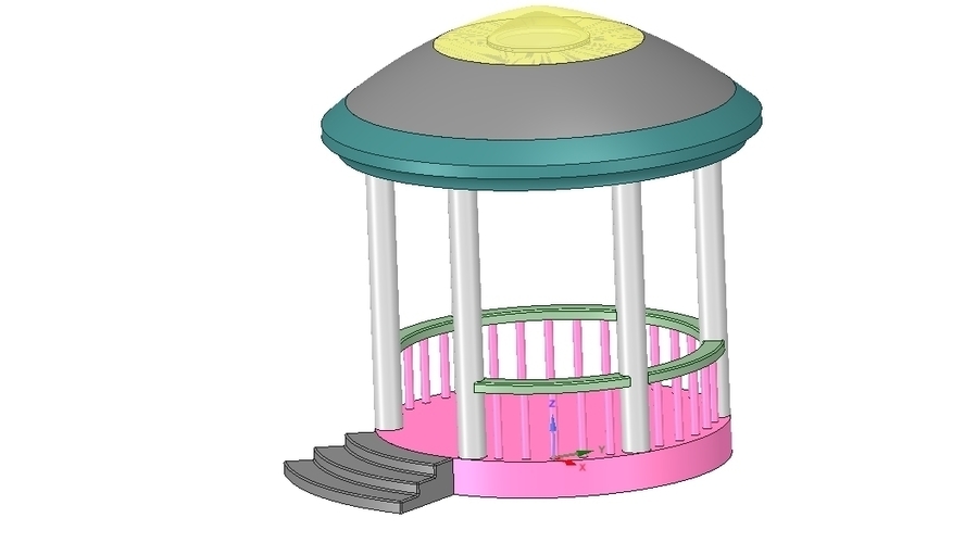 Rotunda arbor terrace for 3D printing and assembly 3D Print 251663