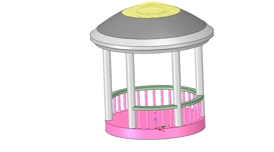 Rotunda arbor terrace for 3D printing and assembly 3D Print 251665