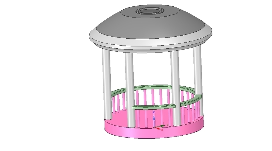 Rotunda arbor terrace for 3D printing and assembly 3D Print 251666