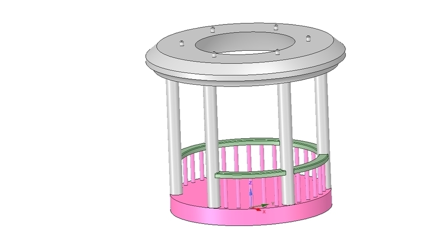 Rotunda arbor terrace for 3D printing and assembly 3D Print 251667