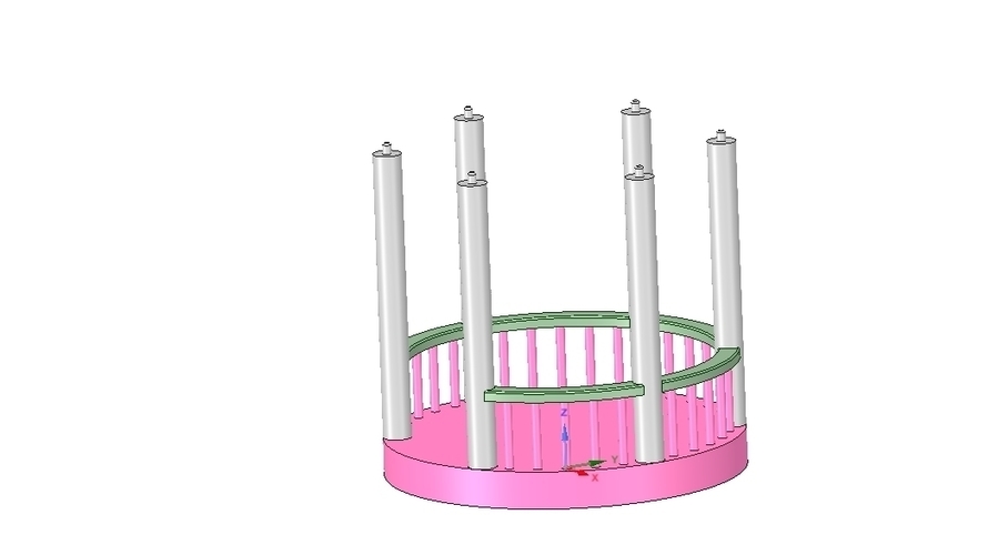 Rotunda arbor terrace for 3D printing and assembly 3D Print 251668