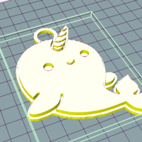 Small Whale Unicorn 3D Printing 251810