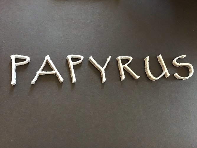 PAPYRUS FONT UPPERCASE 3D LETTERS STL FILE 3D Print 251831 PAPYRUS FONT UPPERCASE 3D LETTERS STL FILE 3D Print 251831