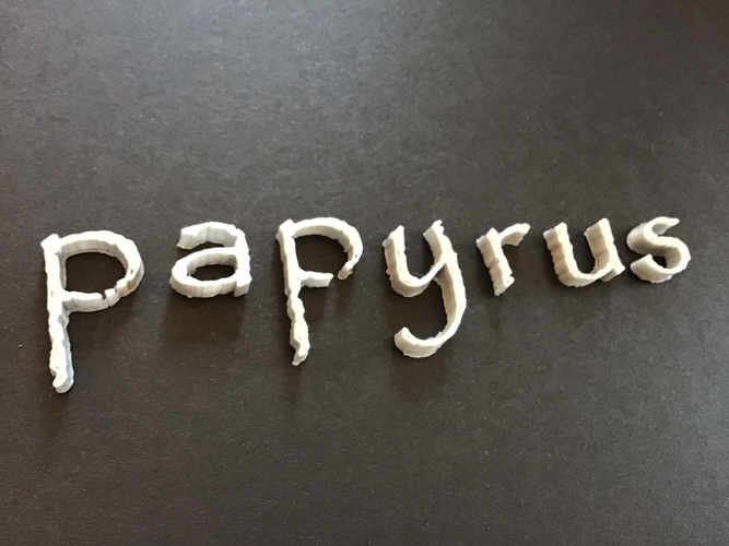 PAPYRUS font lowercase 3D letters STL file 3D Print 251834 PAPYRUS font lowercase 3D letters STL file 3D Print 251834