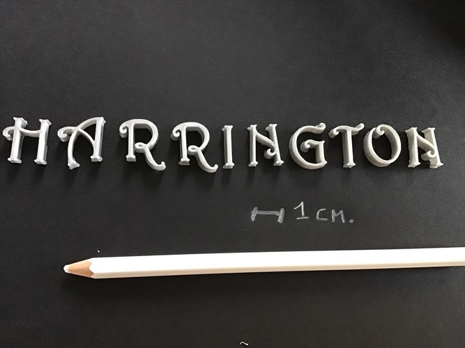 HARRINGTON font uppercase 3D letters STL file 3D Print 251862 HARRINGTON font uppercase 3D letters STL file 3D Print 251862