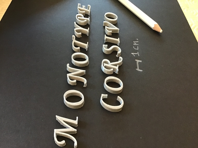 MONOTYPE CORSIVO font uppercase 3D letters STL file 3D Print 251958 MONOTYPE CORSIVO font uppercase 3D letters STL file 3D Print 251958