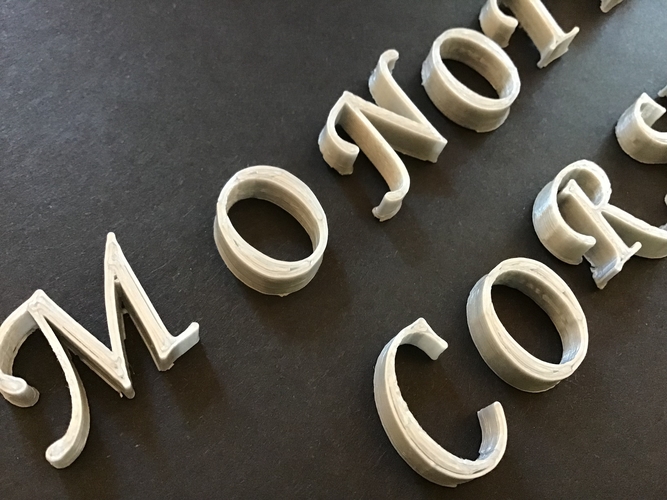 MONOTYPE CORSIVO font uppercase 3D letters STL file 3D Print 251959 MONOTYPE CORSIVO font uppercase 3D letters STL file 3D Print 251959