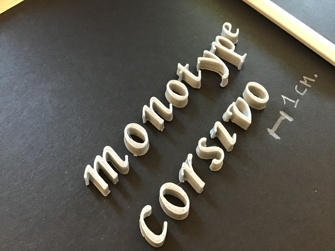 MONOTYPE CORSIVO font lowercase 3D letters STL file 3D Print 251969 MONOTYPE CORSIVO font lowercase 3D letters STL file 3D Print 251969