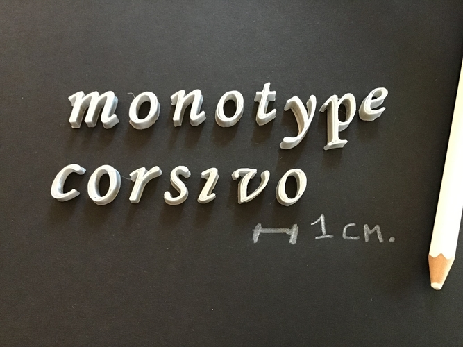 MONOTYPE CORSIVO font lowercase 3D letters STL file 3D Print 251971 MONOTYPE CORSIVO font lowercase 3D letters STL file 3D Print 251971