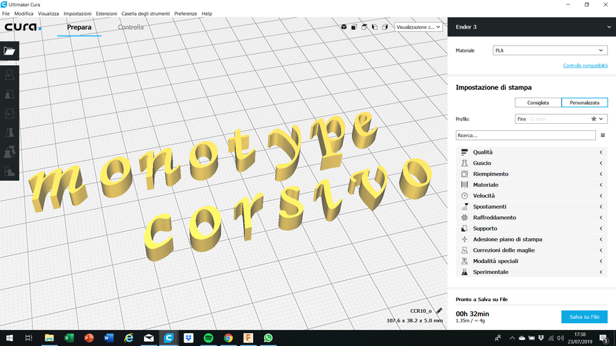 MONOTYPE CORSIVO font lowercase 3D letters STL file 3D Print 251972 MONOTYPE CORSIVO font lowercase 3D letters STL file 3D Print 251972