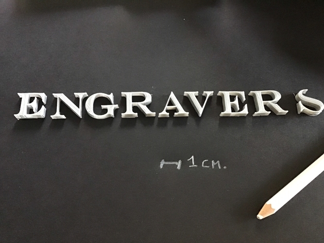 ENGRAVERS FONT 3D LETTERS STL FILE 3D Print 251976 ENGRAVERS FONT 3D LETTERS STL FILE 3D Print 251976