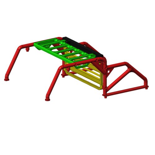 Rubicon hard body Roll Bar RC crawler 1/10 3D Print 252185 Rubicon hard body Roll Bar RC crawler 1/10 3D Print 252185