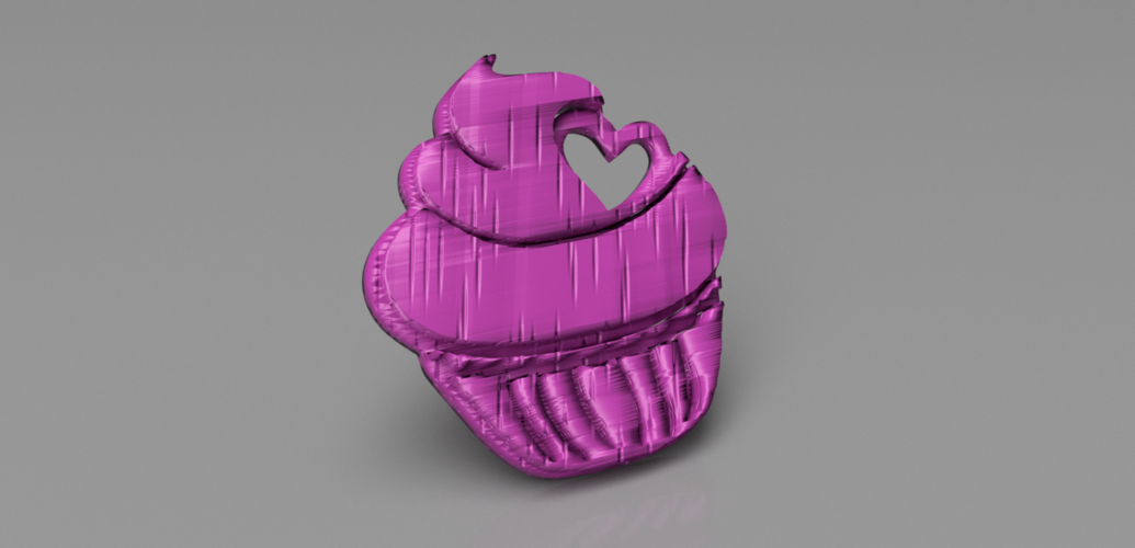 Airy cupcake keychain 3D Print 252221 Airy cupcake keychain 3D Print 252221