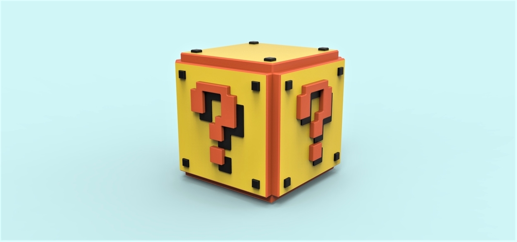 Mario Question cube 3D Print 252266 Mario Question cube 3D Print 252266
