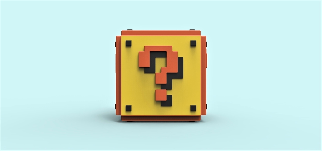 Mario Question cube 3D Print 252268 Mario Question cube 3D Print 252268
