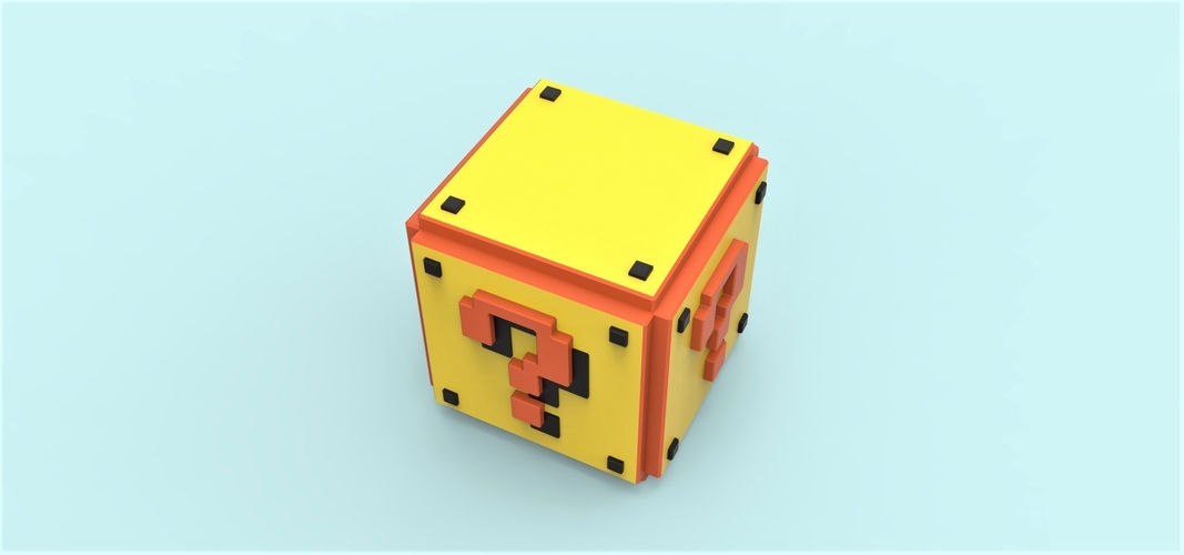 Mario Question cube 3D Print 252269 Mario Question cube 3D Print 252269