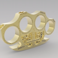 Small Holy Brass Knuckles 3D Printing 252540
