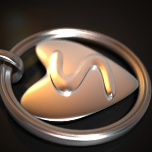 "S" Heart necklace pendant 3D Print 253014 "S" Heart necklace pendant 3D Print 253014