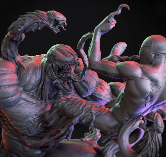 VENOM vs SPIDERMAN - 3D Print Model 3D Print 253032 VENOM vs SPIDERMAN - 3D Print Model 3D Print 253032