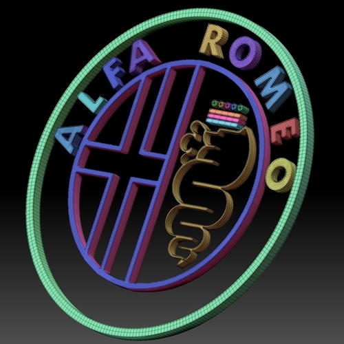 Alfa Romeo logo 3D Print 253130 Alfa Romeo logo 3D Print 253130