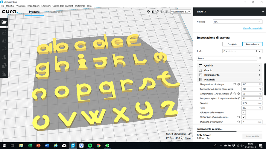 VERTICAL lowercase 3D letters STL file 3D Print 253150 VERTICAL lowercase 3D letters STL file 3D Print 253150