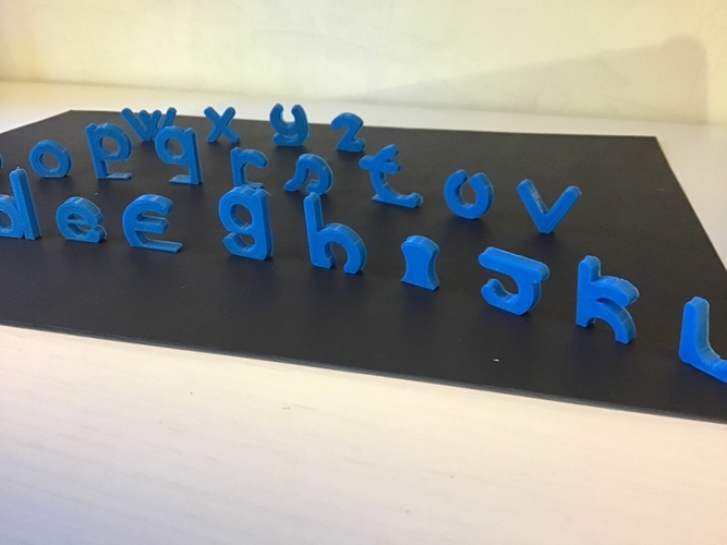 VERTICAL lowercase 3D letters STL file 3D Print 253152 VERTICAL lowercase 3D letters STL file 3D Print 253152