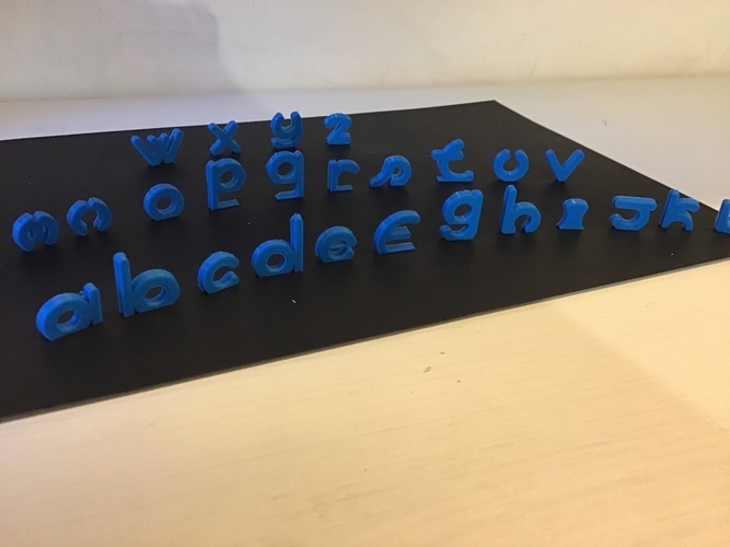 VERTICAL lowercase 3D letters STL file 3D Print 253153 VERTICAL lowercase 3D letters STL file 3D Print 253153