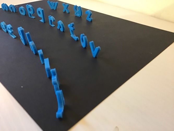 VERTICAL lowercase 3D letters STL file 3D Print 253155 VERTICAL lowercase 3D letters STL file 3D Print 253155